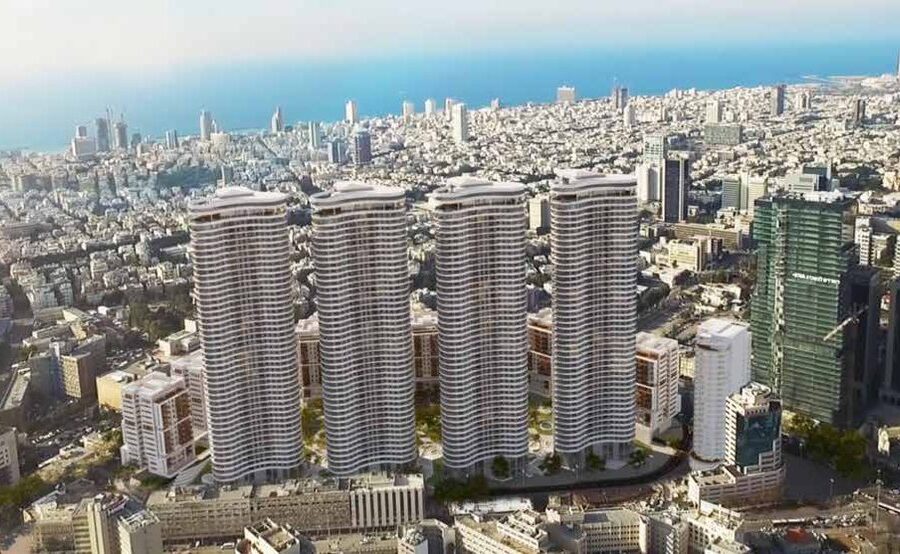 המגדלים במבט מהאוויר